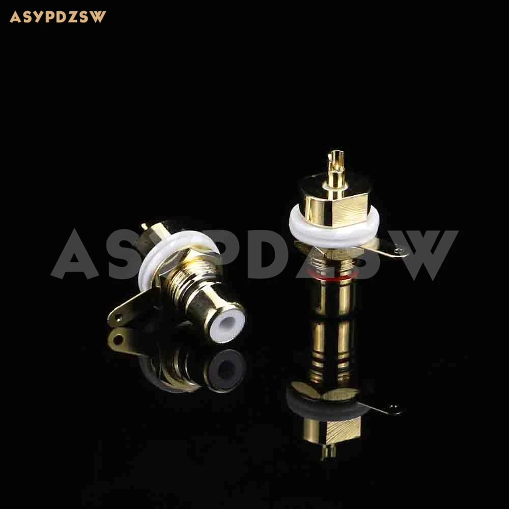 

One Pair Aucharm Pure copper gold-plated RCA Audiophile amplifier RCA terminal