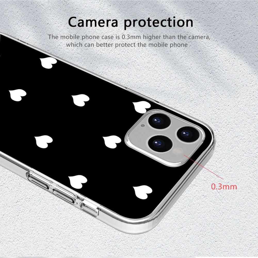 

Luxury Heart Love Funda Case for IPhone 12 Pro Case for IPhone 12 11 Pro XR XS Max Mini 7 X 8 6 6S Plus 5S SE 2020 Silicone Capa