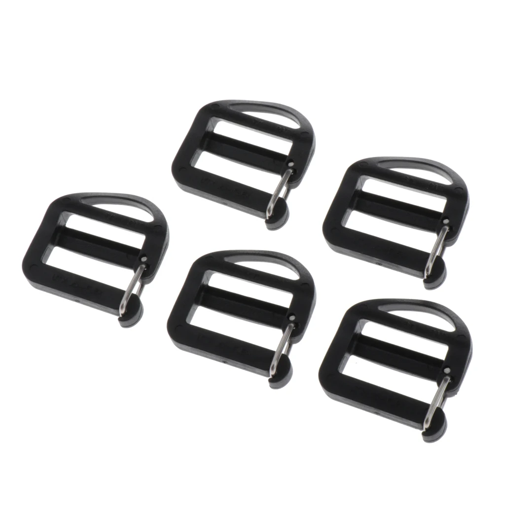 

5 Pack Ladder Lock Slider Backpack Straps Fastener For Clothing Belts 20mm