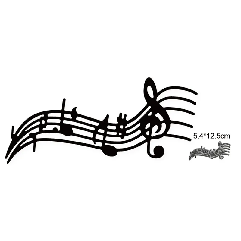 

Music Notes Metal Cutting Dies Cut Die Mold Scrapbooking dies Decoration Paper Craft Embossing Dies New for 2021 Stencils dies
