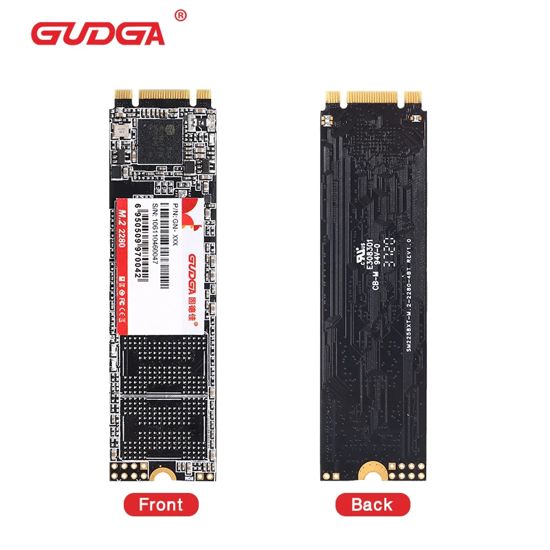 Внутренний твердотельный накопитель GUDGA SSD M2 Sata 2280 2242 64 Гб M.2 SATA3 ssd диск для