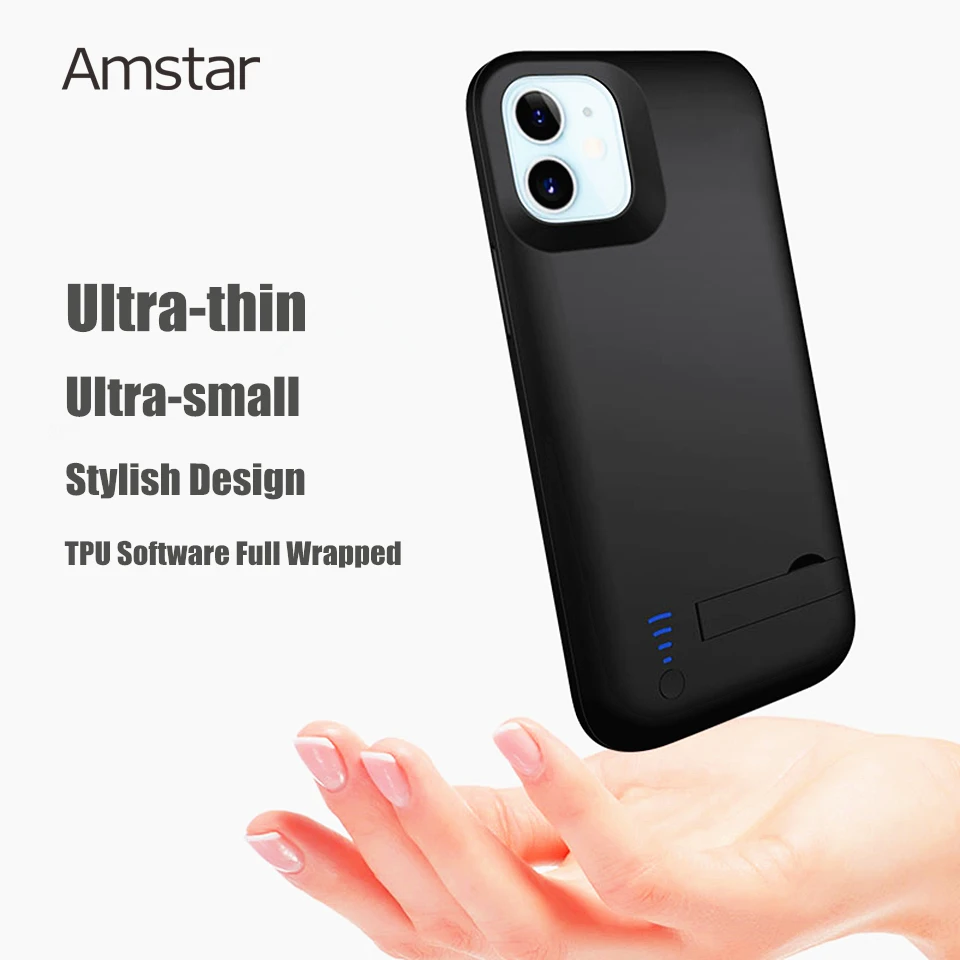 Чехол Amstar для внешнего зарядного устройства iPhone 12 Pro ударопрочный чехол из ТПУ