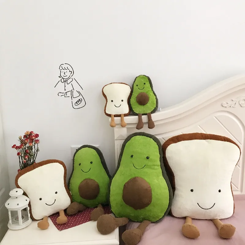 Мягкая Смайлик Подушка хлеб для тостов плюшевая авокадо мягкая игрушка