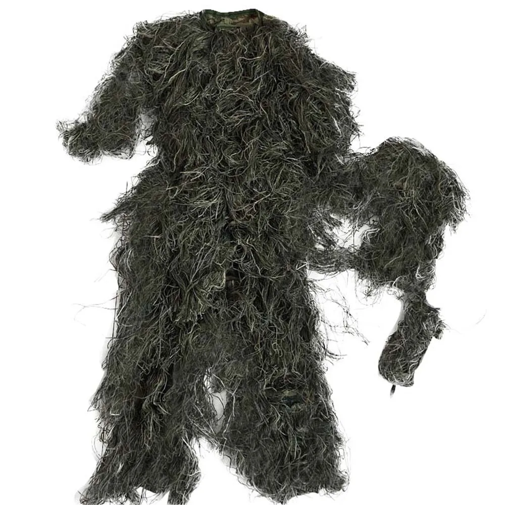 Детский Камуфляжный костюм для охоты и Ghillie, одежда для скрытой охоты, костюм снайпера, армейская камуфляжная униформа, костюм Специального солдата