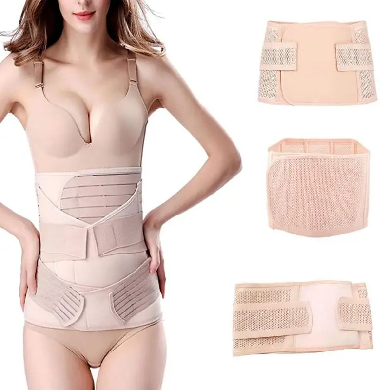 

New 3 In 1 Postpartum Support-pregnant Women Recovery Belly/waist/pelvis Belt Maternity Care Abdomen Shapewear Slimming Girdle