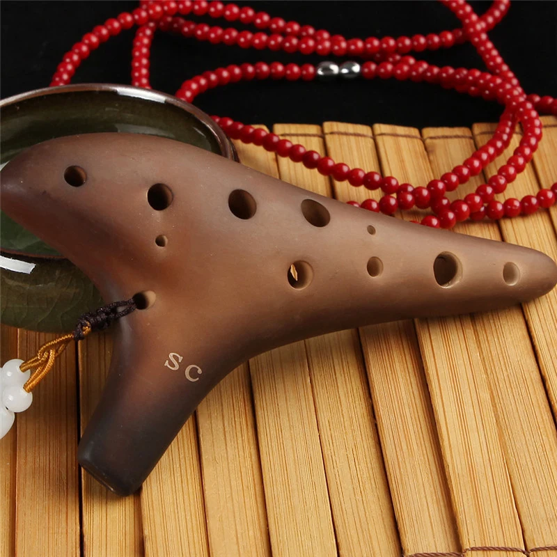 12 отверстие копченая паяльная зерна Ocarina Soprano C Tone для начинающих обучения