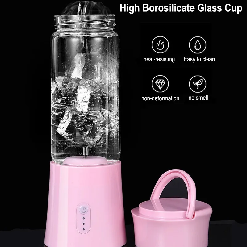 Portable Electric Juicer 380ml USB Rechargeable Blender Fruit Mixers Juicers Food Milkshake Multifunction Juice Maker Machine |