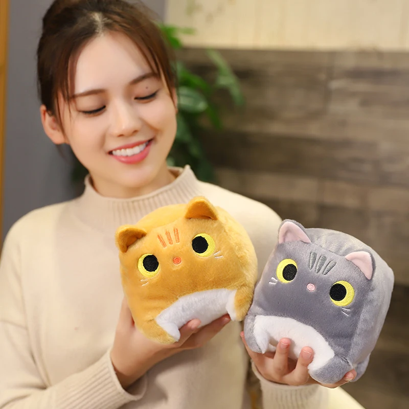 Милые мягкие плюшевые игрушки-животные кошки с милым маленьким пакетом кавайная