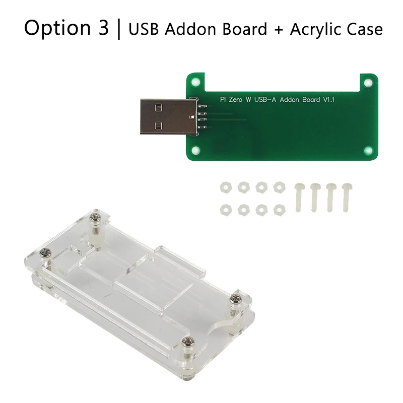 Raspberry Pi Zero W USB Addon Плата USB разъем Raspberry Pi Zero к U диску Плата расширения BadUSB для RPI Zero 1,3 Вт - Цвет: Addon Board Case