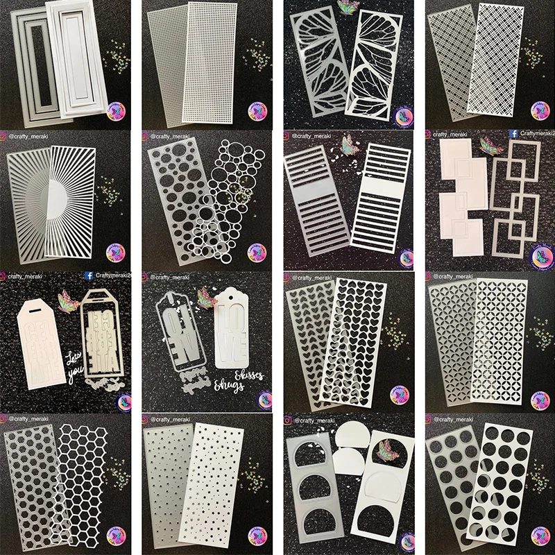 Panalisacraft 21 стиль прямоугольная рамка фоновые Вырубные штампы фон diecut скрапбукинг