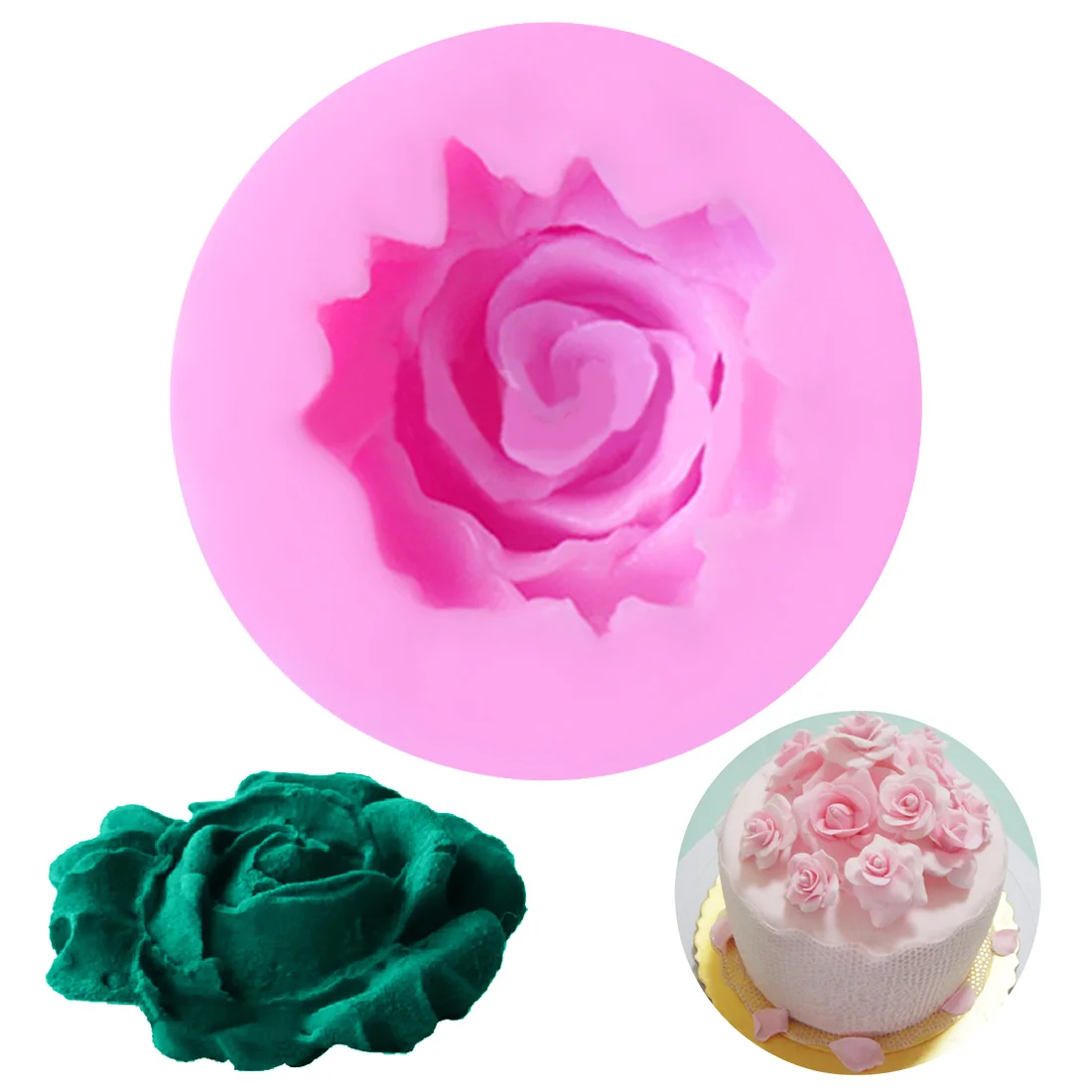 DIY инструмент для украшения торта помадки пион роза лепестки лист силиконовая