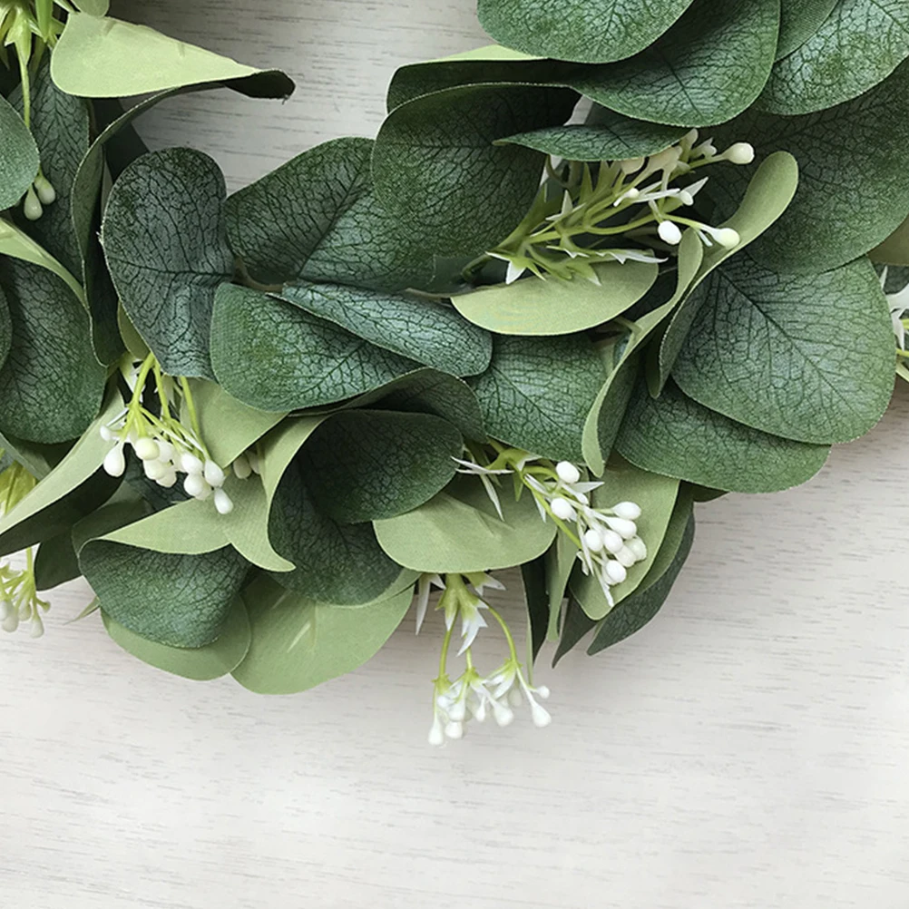 1 шт. эвкалиптовая симуляция венка в виде листьев зеленого листа Искусственные