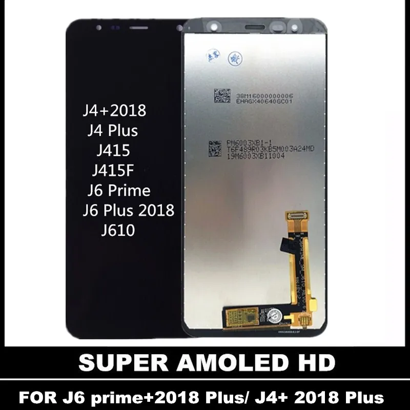 Тестирование Замена для samsung Galaxy J6 Prime J610 J6+ J400+ J4 Plus J415 Дисплей кодирующий преобразователь сенсорного экрана в сборе