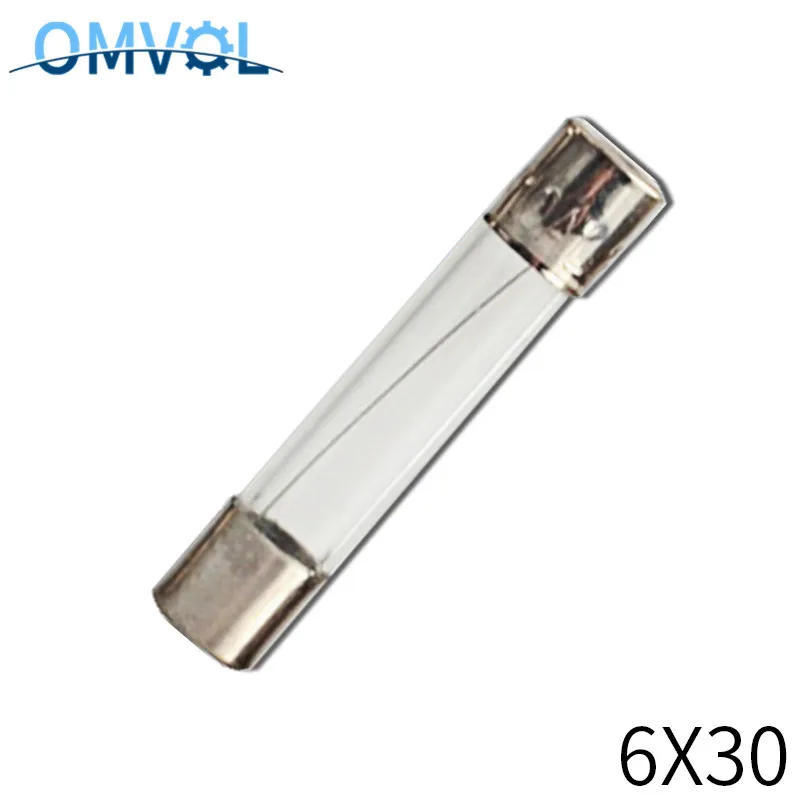 10 шт. 6*30 мм Стекло Предохранитель 250V 0,2 0.5A 1A 2A 3A 4A 6A 7A 8A 10A 15A 20A 25A 30A