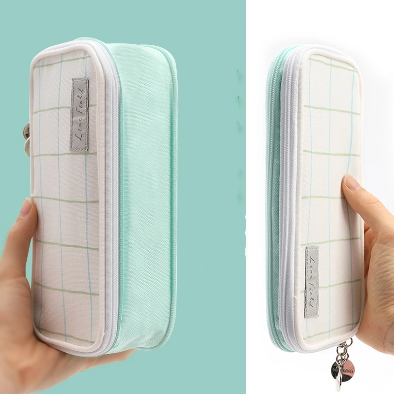 Case Pen Bag Lattice Impression Simple Scalable Pastel Cookie Series Wsg-pcc12