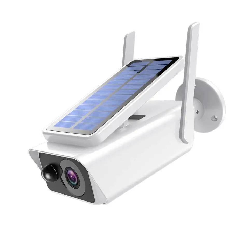 Wireless wifi solar rechargeable battery camera outdoor rainproof remote control low power infrared night vision smart monitor