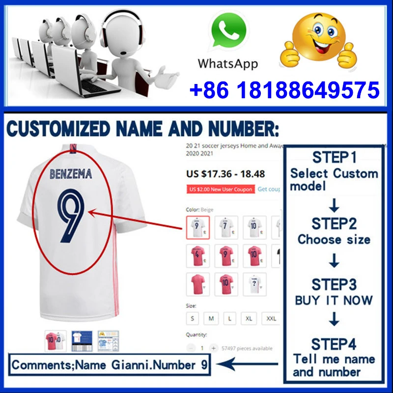 

2021 Kid Soccer Shirt Suit Club Suit 2022 Adult Sporting Suit Outdoor Team Training Suit Soccer Equipment Custom Name & Number