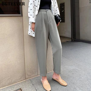 Женские шаровары с высокой талией BGTEEVER, повседневные свободные капри на пуговицах, элегантные летние брюки, 2020