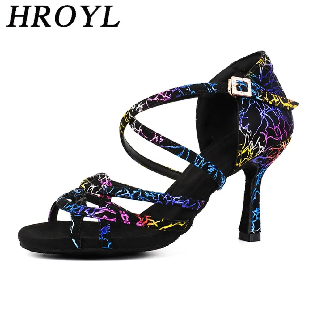 

Latin Dance Shoes Women's shoes Ballroom Dance Shoes Colorful Vamp With Rhinestone Buckle Different Heel Heights Available