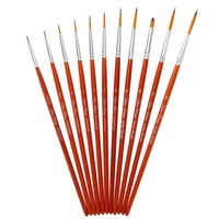 11pcsset long tail nylonhair hook line pen painting brush children diy art supplies tool art stationery watercolor painting pen