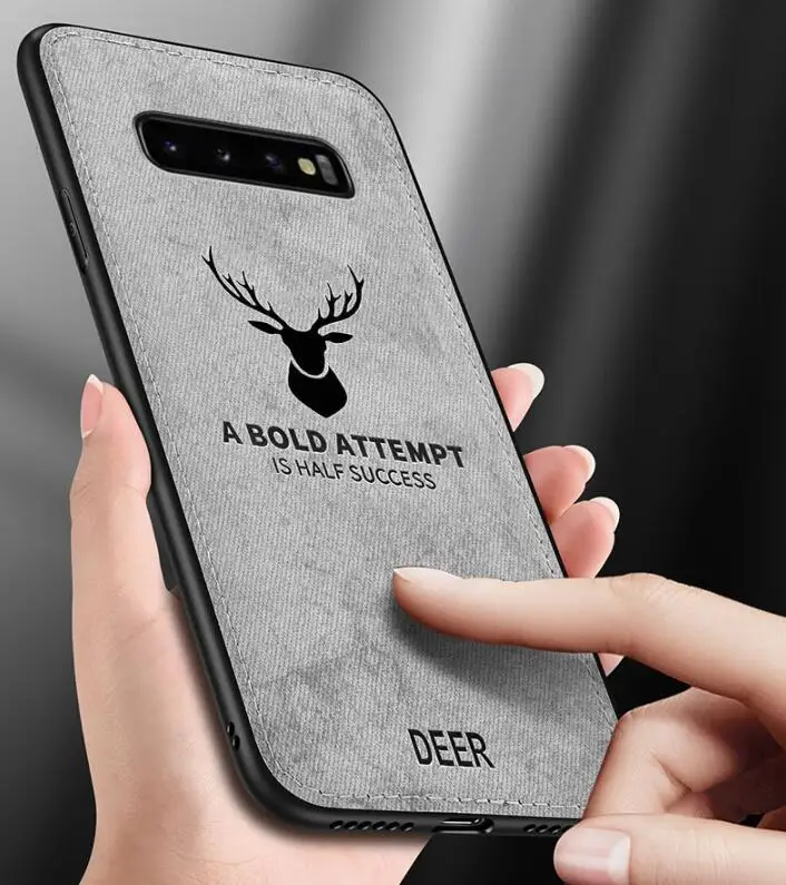 Текстильный чехол для Samsung Note 10 Plus A50S S10 Lite S21 Мягкий бампер с краями тонкая