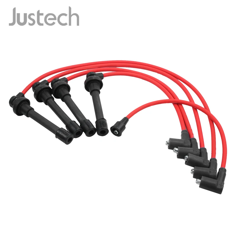 

Justech 5Pcs Spark Plug Wires Set For Honda Accord Civic Odyssey Acura CL L4 2.3L 2.2L Isuzu Oasis Car Parts 92 78 67 57 48cm