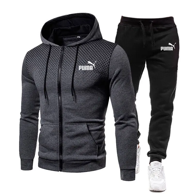 

New Puma Menâ€™s Suit Hoodie + Pants Jogging Harajuku Sportswear Casual Menâ€™s and Womenâ€™s Training Sports Shirt Tracksuit Brand