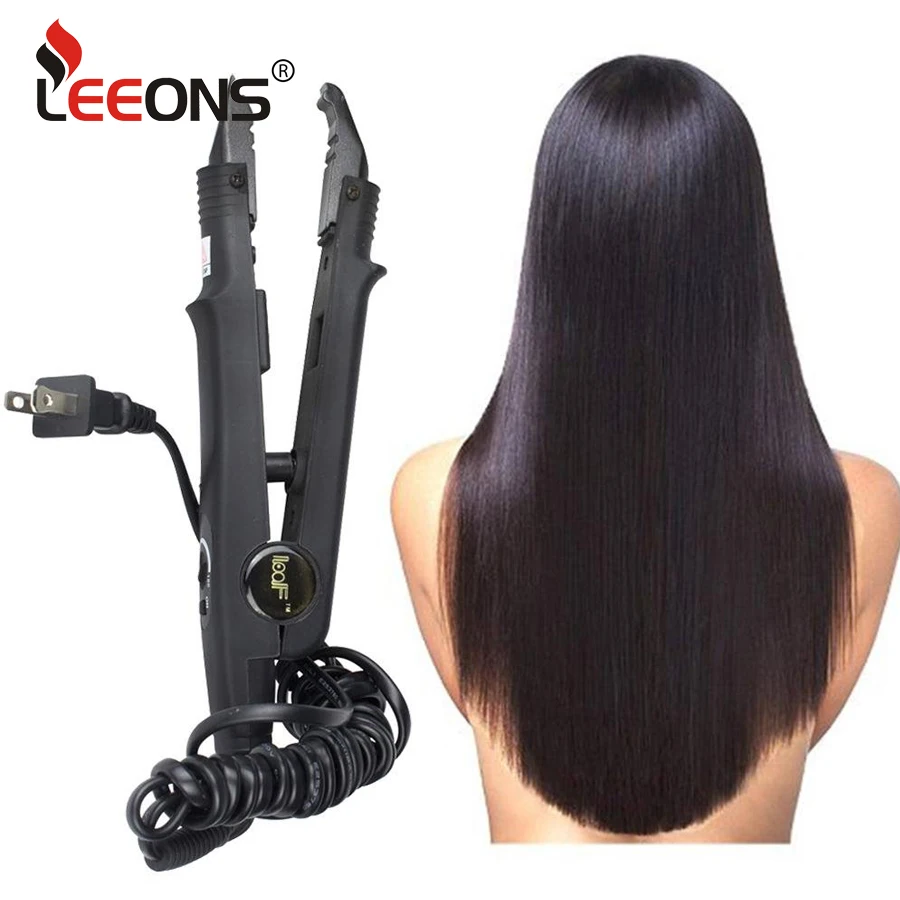 

Salon Tool Fusion Iron Keratin Professional Hairs Connector Adjustable Temperature Hair Extension Ducks Pliers Tongs Bend Leeons