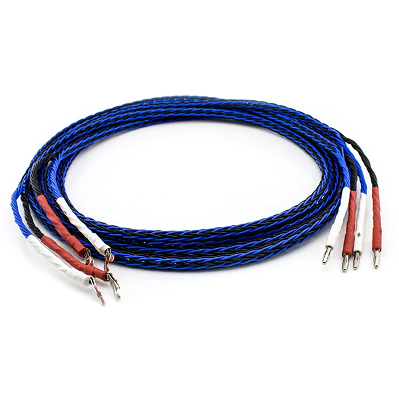 Пара 8TC многократный кабель OCC Чистый медный для динамика провод с разъемом типа