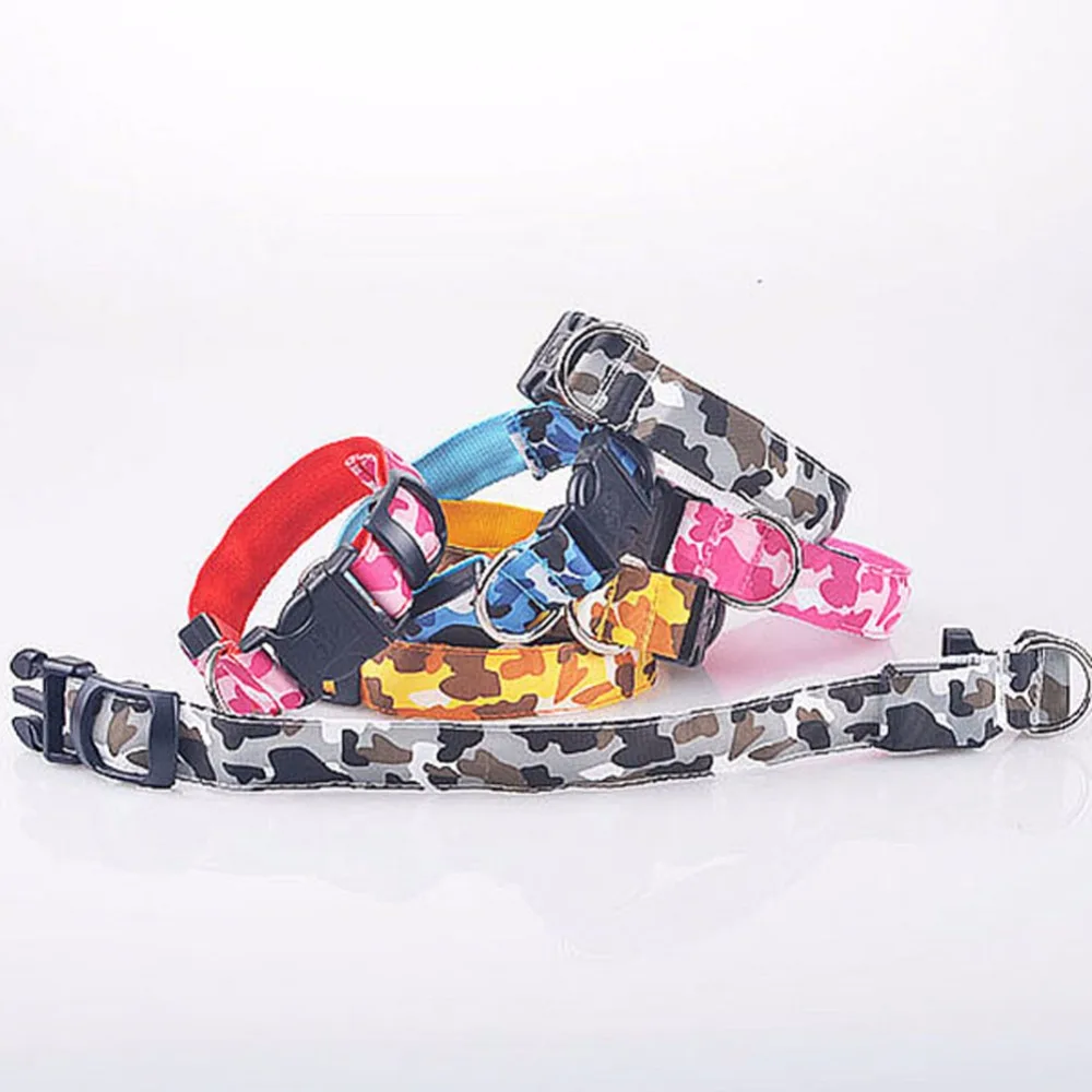 Светодиодный светящийся Камуфляжный ошейник для щенков супер крутой мигающий