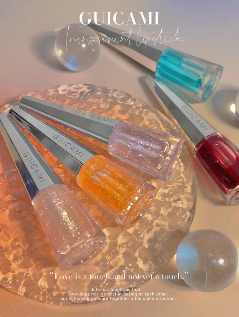 

GUICAMI Mirror Water Gloss Lip Glaze Longlasting Transparent Glass Lip Gloss Lip Oil Lovely Lipstick Moisturize Lip Makeup TSLM2