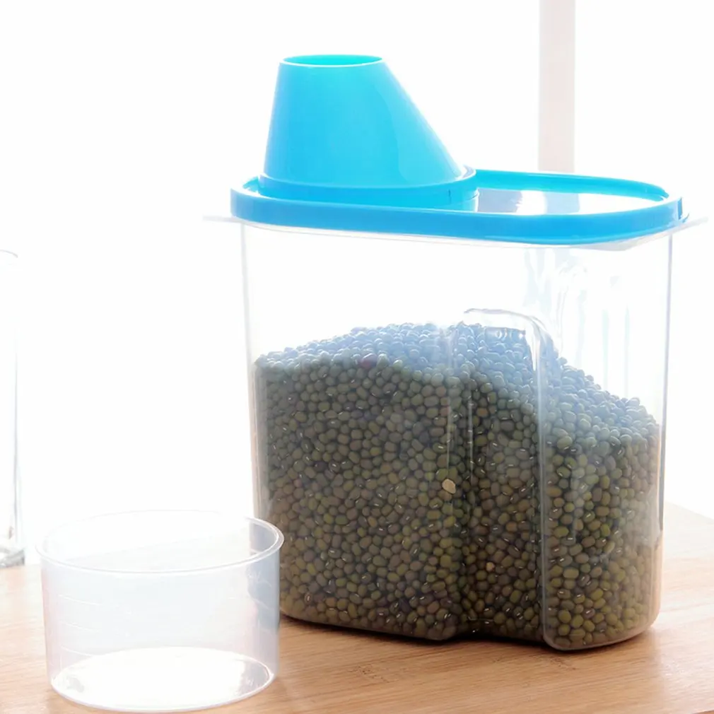 Green Kitchen Food Container Seal Pot Tea Coffee Candy Storage Tank Plastic Cereals Snacks Box | Дом и сад