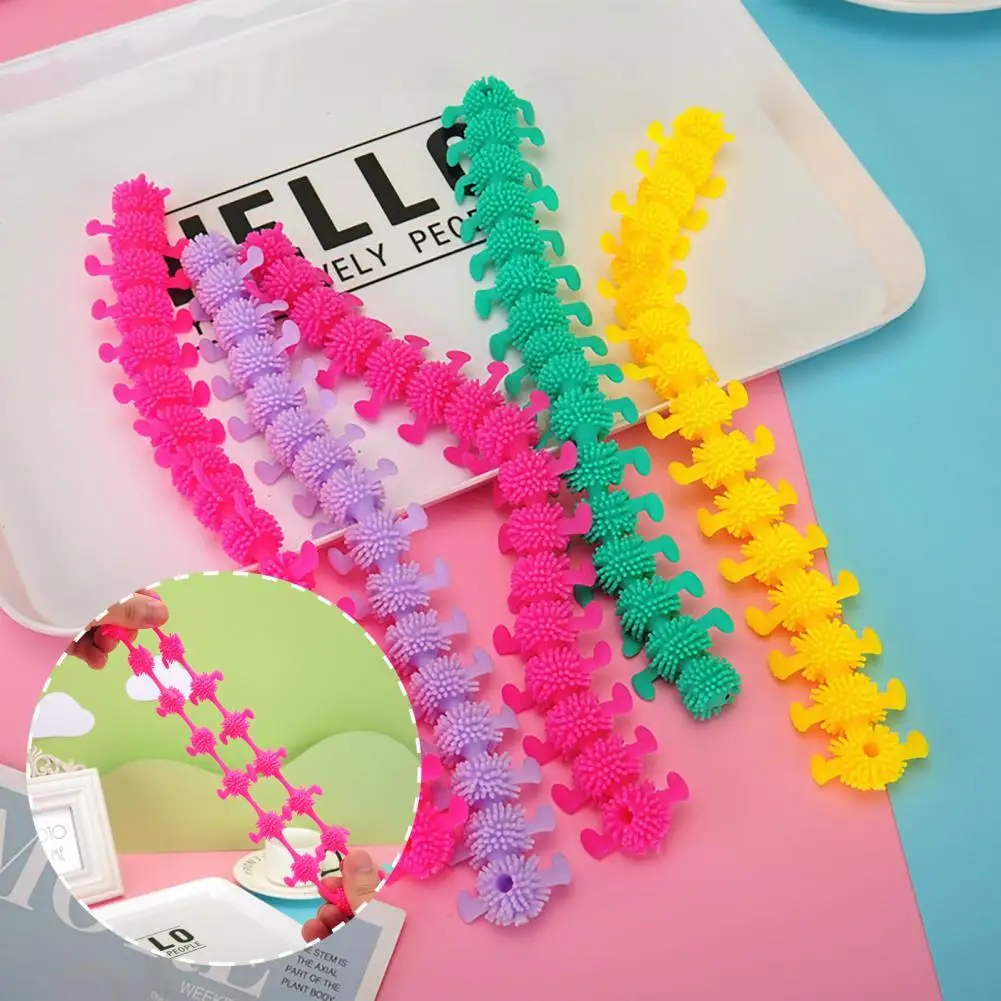 

Эластичная игрушка для снятия стресса, снимающая тревогу, высокая имитация гусениц, стрейчевая игрушка-антистресс для развлечений