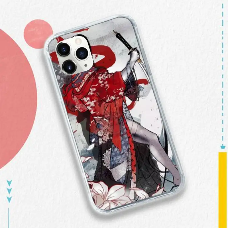 

Japan The Samurai cool Ninja luxury Phone Case cover for iPhone 11 12 pro XS MAX 8 7 6 6S Plus X 5S SE 2020 XR