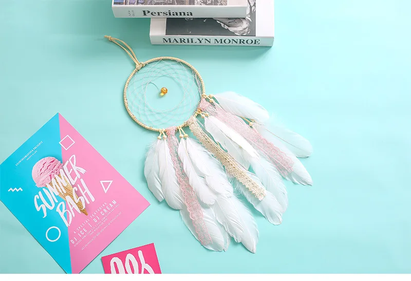 Ловец снов в скандинавском стиле перо для девочек инновационный настенный