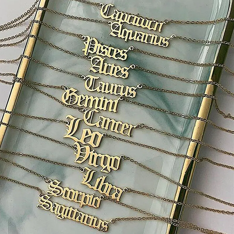 Ожерелье с кулоном Gemini для женщин и девочек винтажное ожерелье золотым