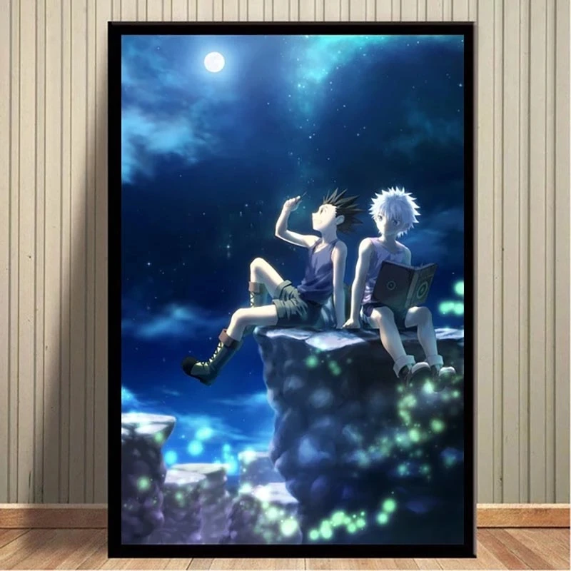 

Home Decoration Canvas Modular Wall Artwork Picture Printed Hunter X Hunter Anime Painting Nordic Style Poster For Children Room
