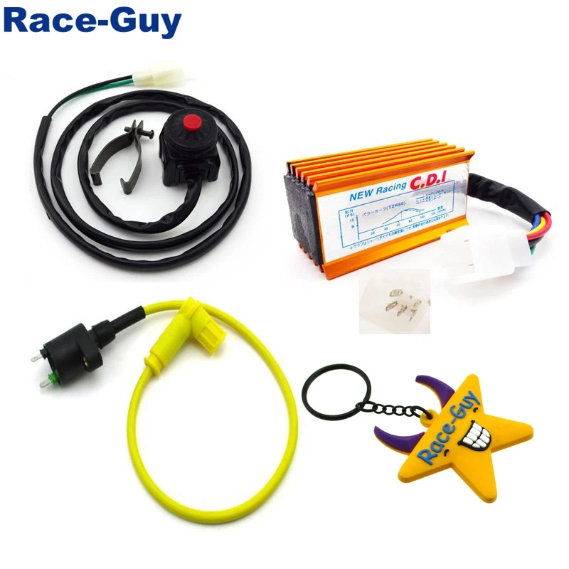 Желтый катушка зажигания + алюминиевый 5-контактный переменный ток CDI