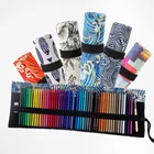 Тканевый чехол для карандашей с 1224364872 отверстиями, цветной, античный, эстетичный, Канцтовары, чехол для хранения косметики, канцелярские принадлежности, коробка 050045