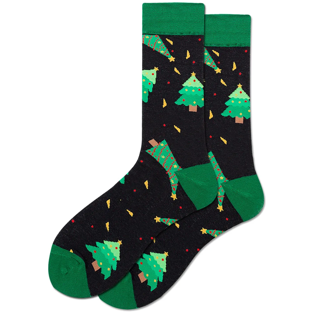 Футболки в стиле хип-хоп с смешные мужские носки женские хлопок Harajuku снеговика и