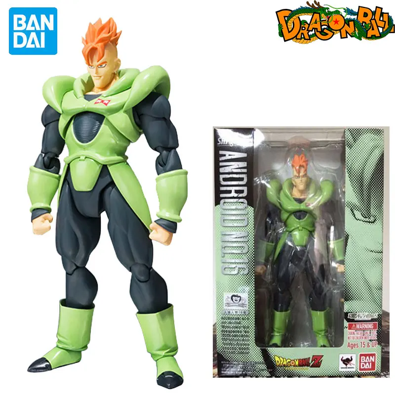 

Bandai Original SHF Dragon Ball Z ANDROID 16 6inch Action Figures Model Collection Doll Toys Childen Exquisite Birthday Gift