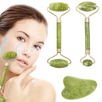 natural face massager guasha jade roller scraper facial skin care tools roller massage microniddle facial cleanser skin care