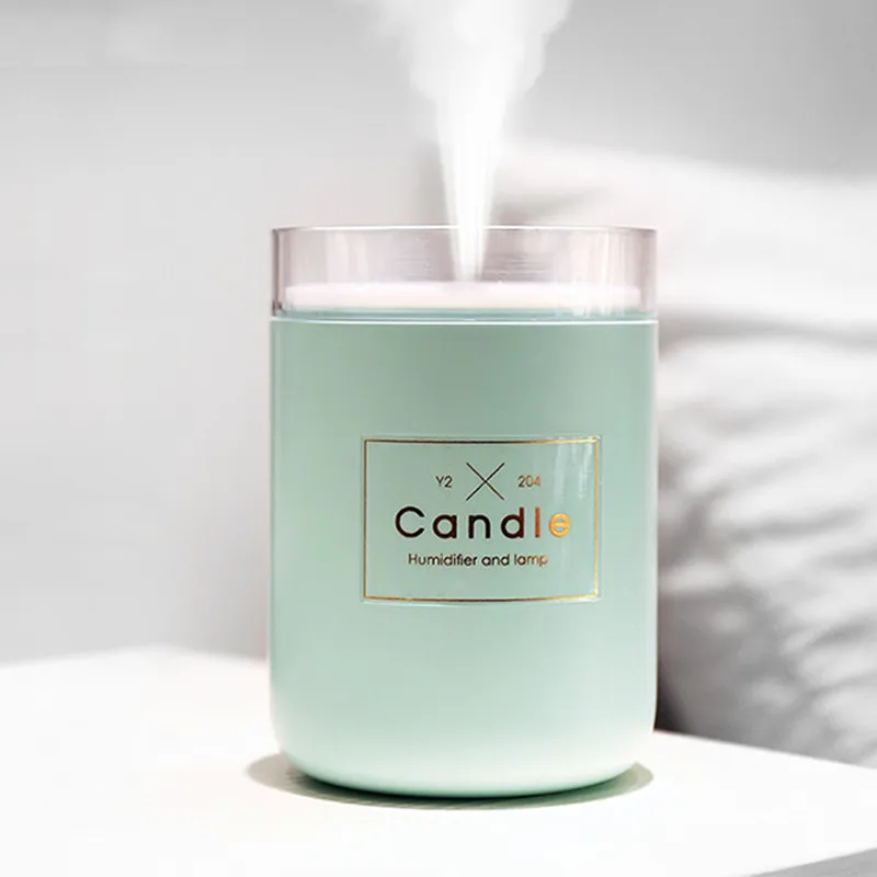 Увлажнитель воздуха 280 мл лампы в форме свечи романтический мягкий светильник USB