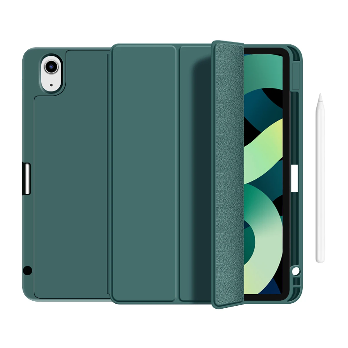 

ZOYU for iPad Pro 11/12.9 Inch Case With Pencil Holder For IPad Mini 6th Gen Air 4th Tablet Cover Anti-fall Wake Sleep Soft Case