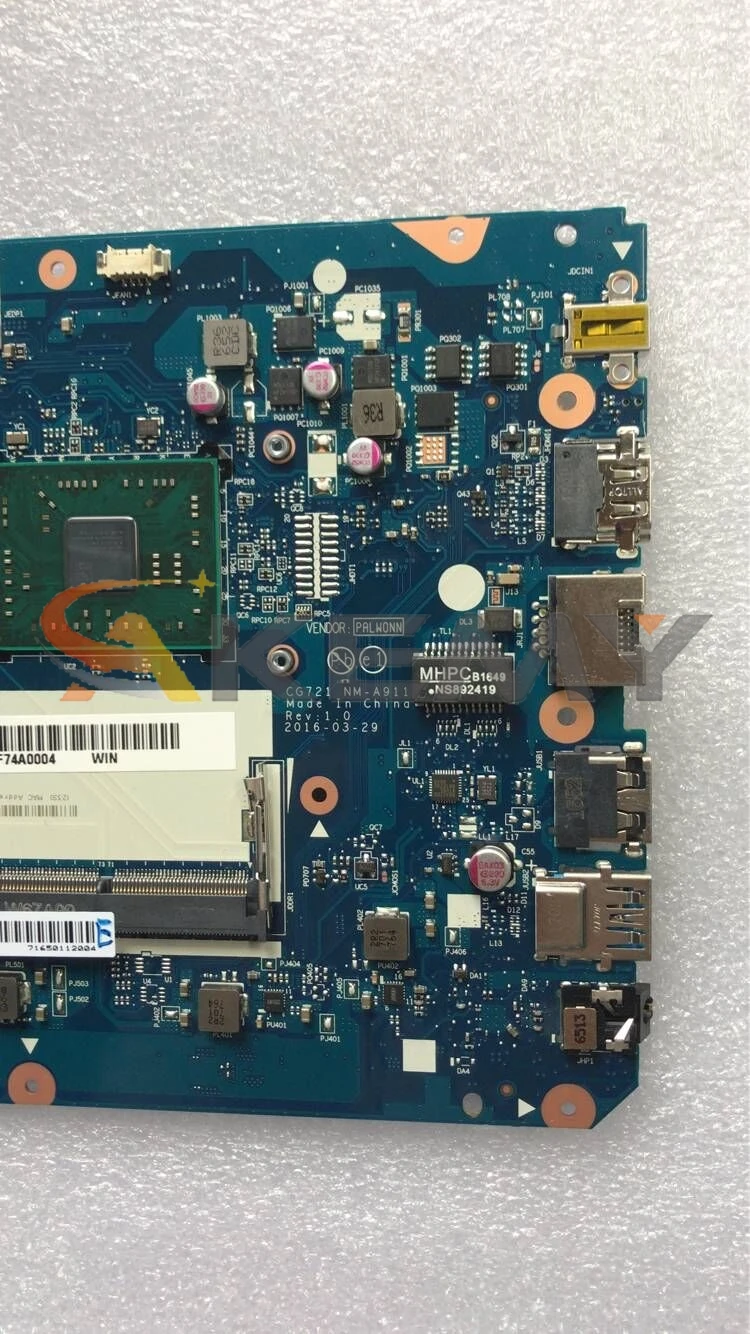 

Akemy CG721 NM-A911 Motherboard For Lenovo 110-17ACL Laptop Motherboard CPU AMD Integration DDR3 100% Working Properly