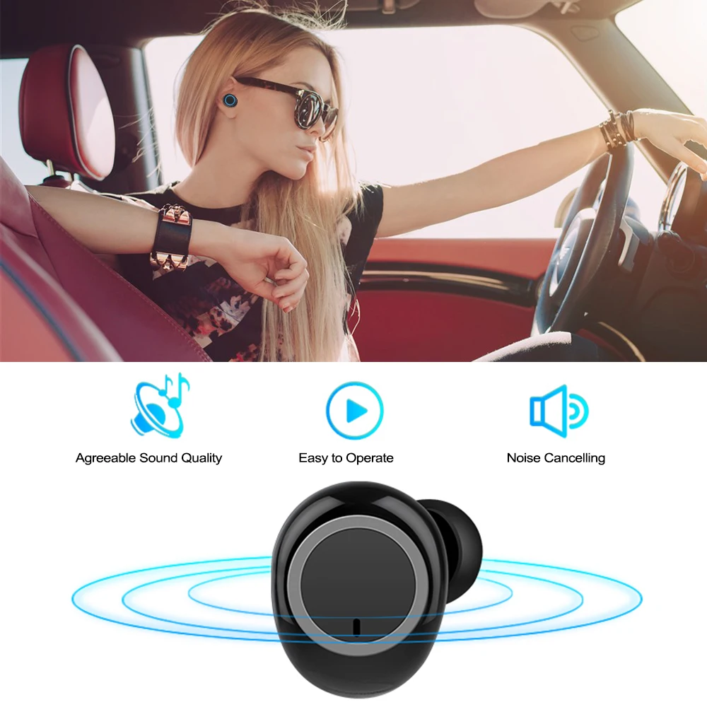 BTH i30 беспроводные наушники стереонаушники Bluetooth невидимые вкладыши с сенсорным