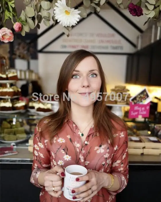 Женская блузка с длинным рукавом и отложным воротником из шелка хлопка|Блузки| |