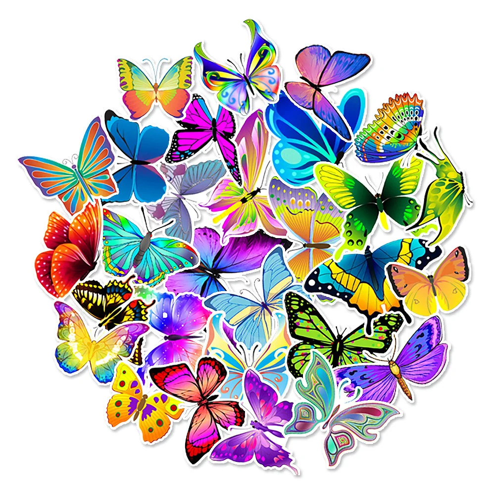 

50 phantom butterfly stickers luggage skateboard computer laptop mobile phone waterproof stickers