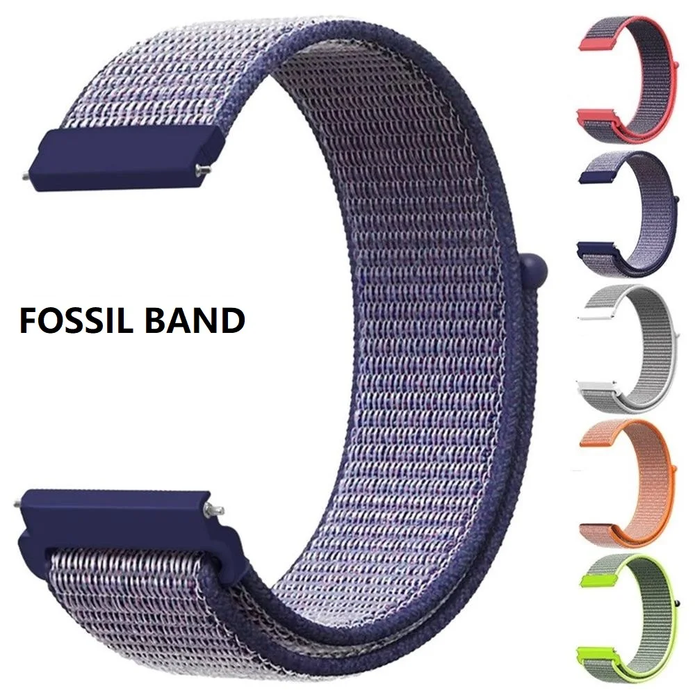 Женские Смарт часы Fossil Q Venture Gen3 Gen 4 18 мм быстросъемный нейлоновый ремешок для