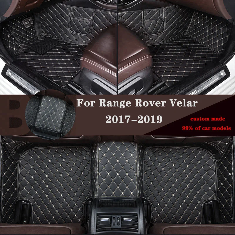 

Car floor mats For Range Rover Velar 2017 2018 2019 2020 Auto Waterproof Rugs Accessories Leather Liners Carpets For Land Rover